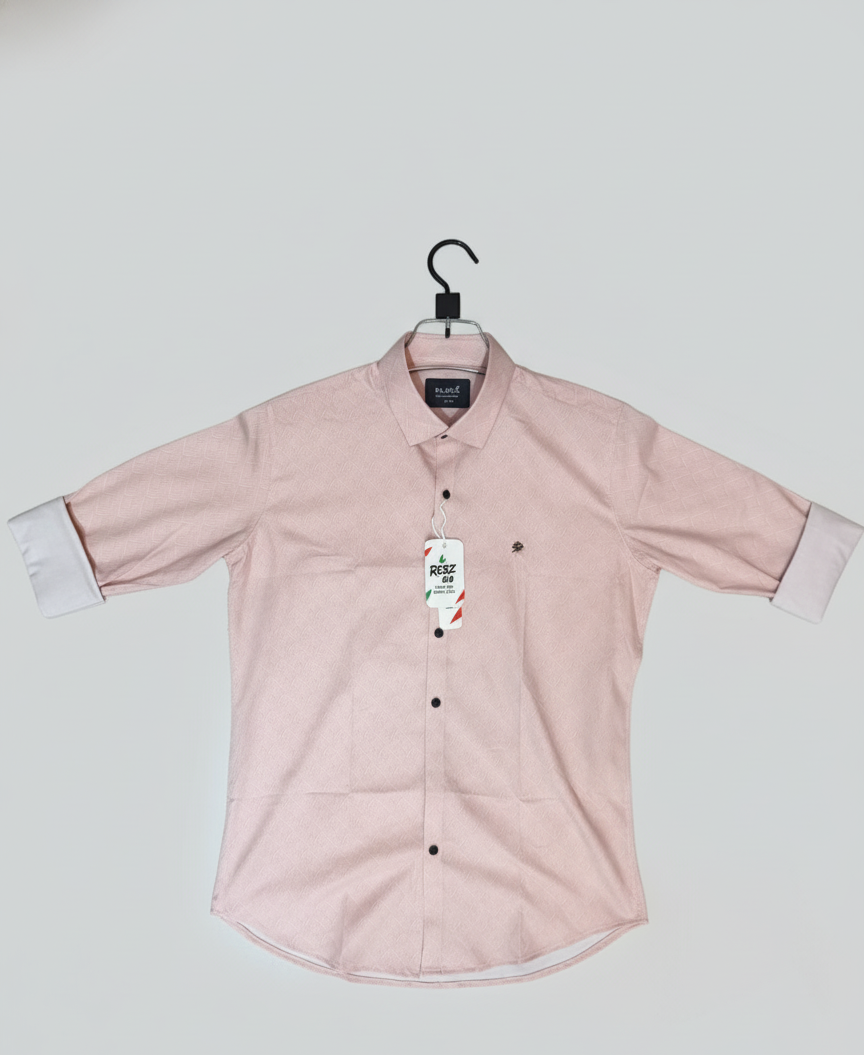 পিচ পারফেক্ট" মাইক্রো-প্যাটার্ন ক্যাজুয়াল শার্ট