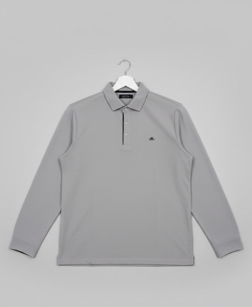 স্মার্ট গ্রে ফুল স্লিভ পলো শার্ট